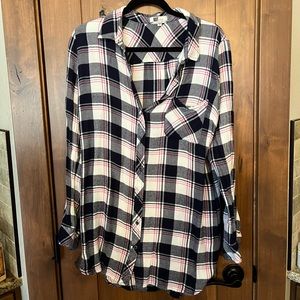 GUC Kut from the Kloth plaid flannel tunic